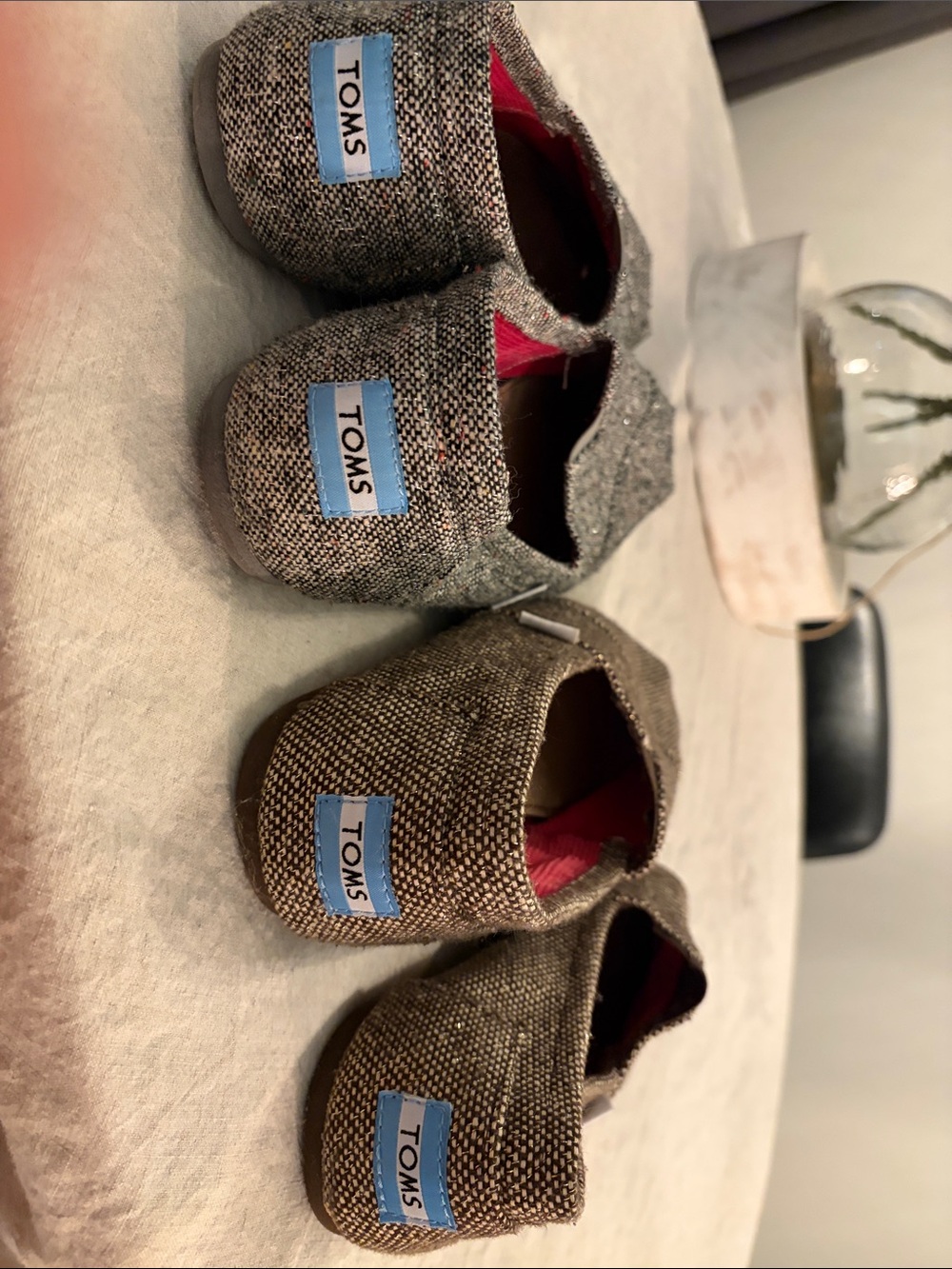 Retro TOMS (had awhile) Classic Slip-Grey/Black and Brown, priced as set of two - Picture 3 of 7